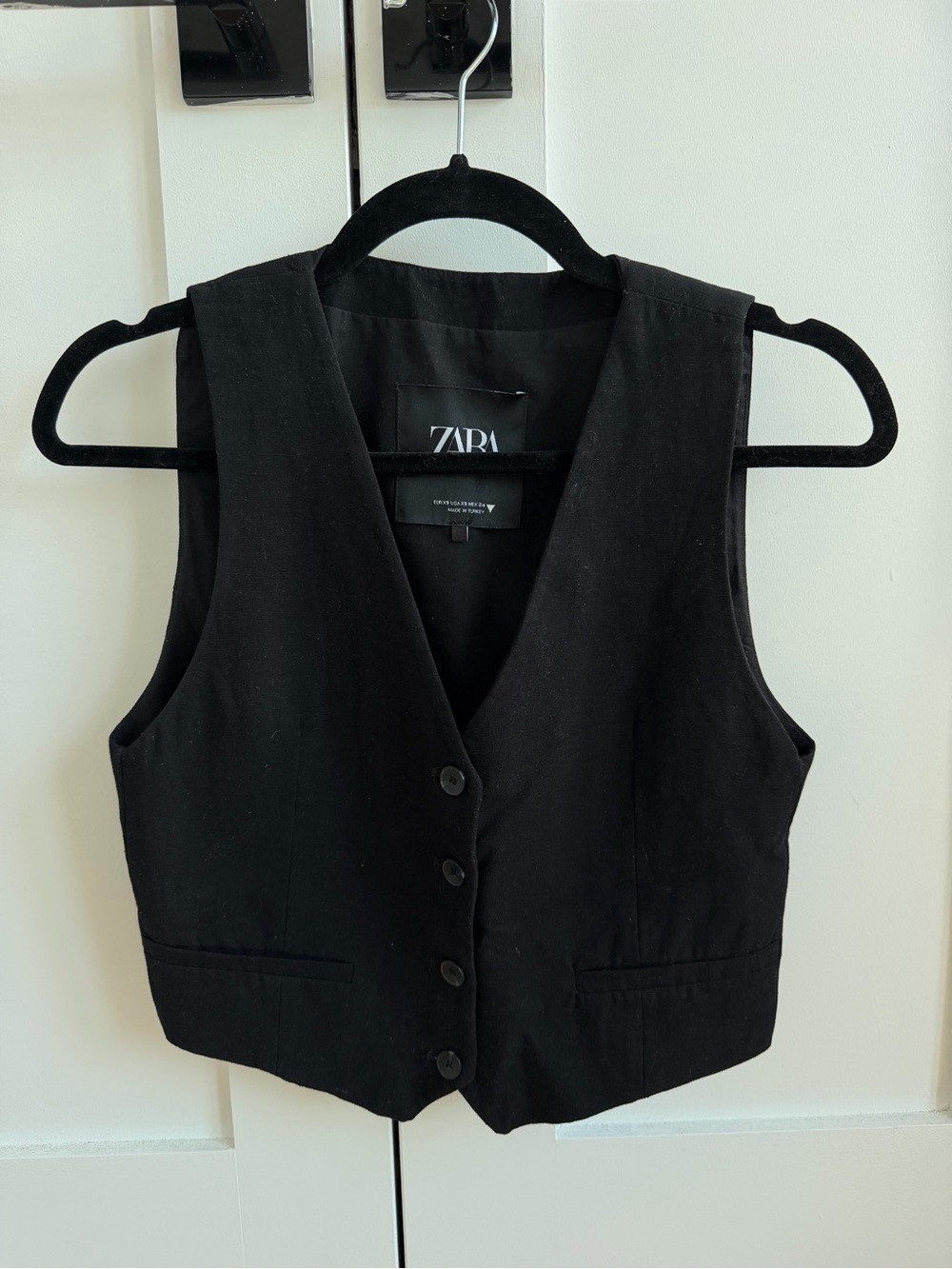 Zara Black Tailored Vest